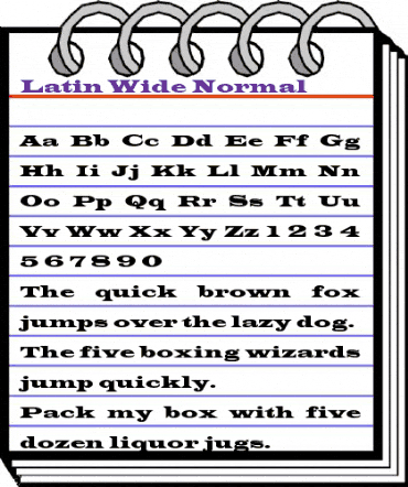 Latin-Wide Normal animated font preview