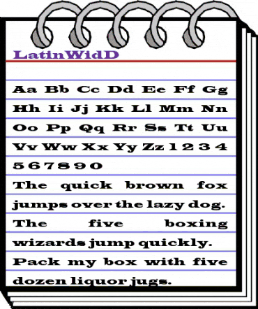 LatinWidD Regular animated font preview