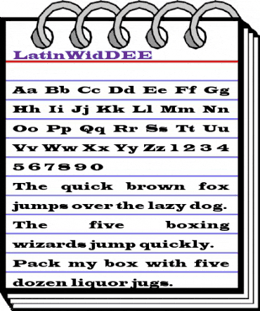LatinWidDEE Regular animated font preview