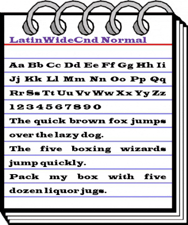 LatinWideCnd-Normal Regular animated font preview