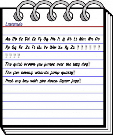 Lattetude Regular animated font preview