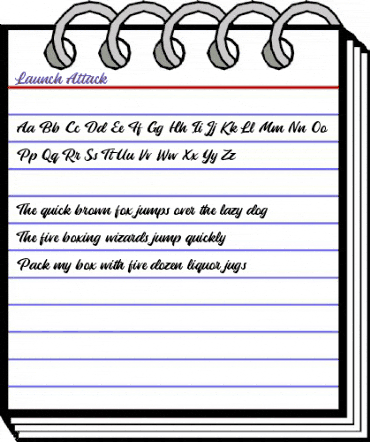 Launch Attack Regular animated font preview