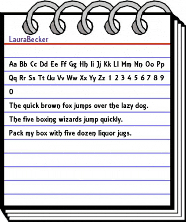 LauraBecker Regular animated font preview