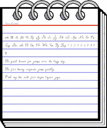 lauralinda regular animated font preview