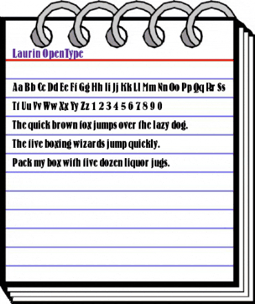Laurin Regular animated font preview