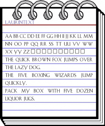 LaurinText Regular animated font preview