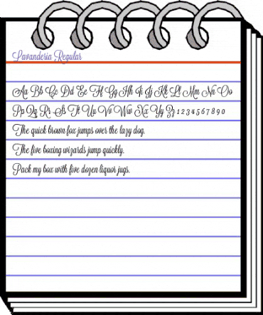 Lavanderia Regular animated font preview