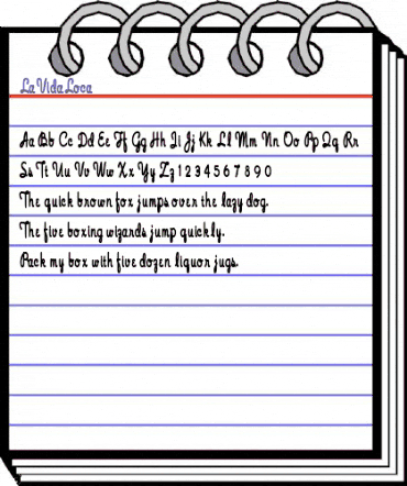 LaVidaLoca Regular animated font preview