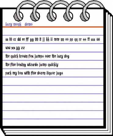 Lazy Monk - Demo Regular animated font preview Lazy Monk - Demo Regular animated font preview