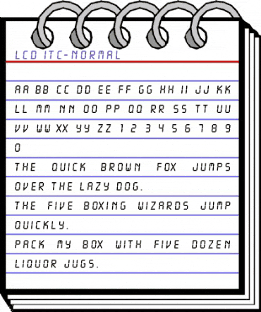 LCD Regular animated font preview