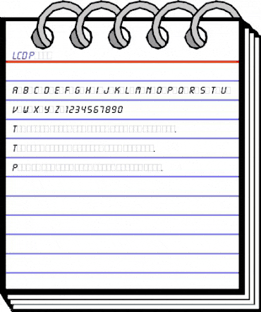 LCD Regular animated font preview