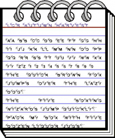 LCR Autumn Harvest Regular animated font preview