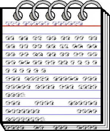 LCR Bunny Brunch Regular animated font preview LCR Bunny Brunch Regular animated font preview