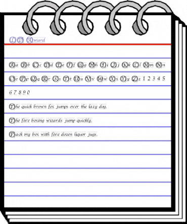 LD Award Regular animated font preview