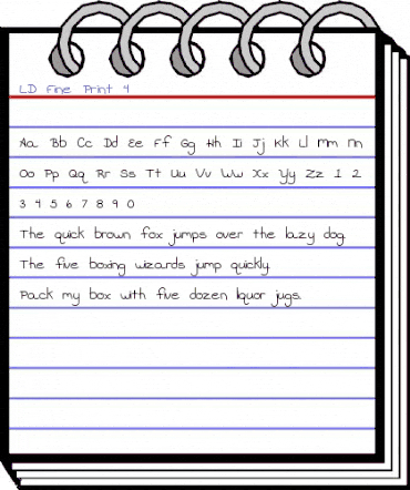 LD Fine Print 4 Regular animated font preview