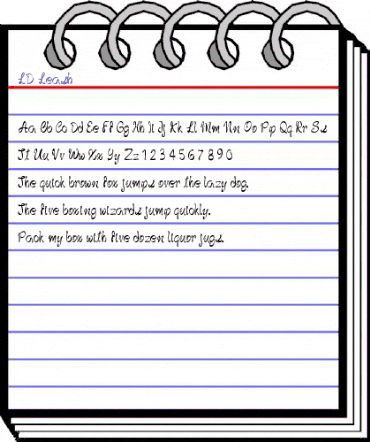 LD Leash Regular animated font preview