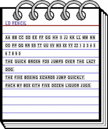 LD Pencil Regular animated font preview