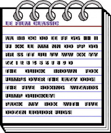 Le Film Classic animated font preview