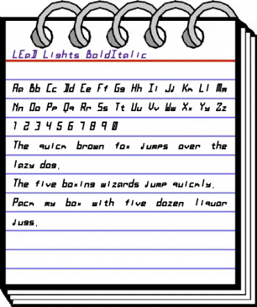 LEaD Lights BoldItalic Regular animated font preview