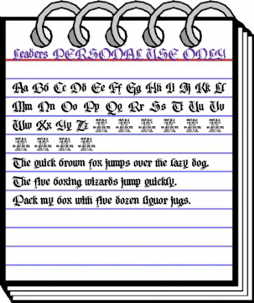 Leaders PERSONAL USE ONLY Regular animated font preview Leaders PERSONAL USE ONLY Regular animated font preview
