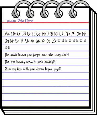 Leading Role Demo Regular animated font preview