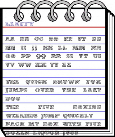 Leaffy Regular animated font preview