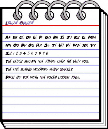 League Oblique animated font preview League Oblique animated font preview