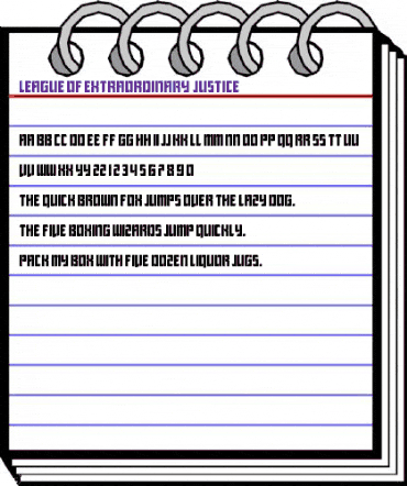 League of Extraordinary Justice Regular animated font preview League of Extraordinary Justice Regular animated font preview
