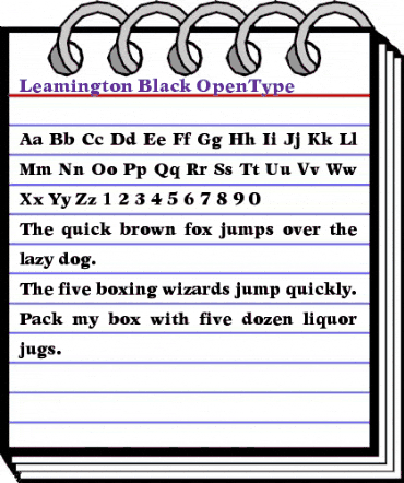 Leamington-Black Regular animated font preview