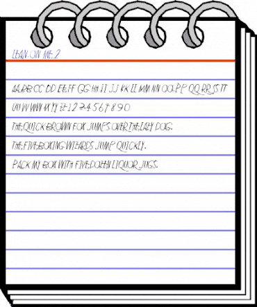 Lean on me 2 Regular animated font preview