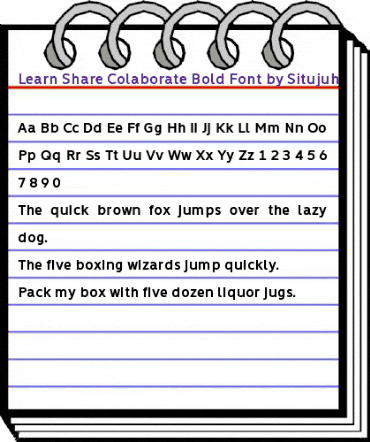 Learn Share Colaborate Bold animated font preview