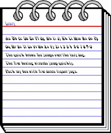 Leary Regular animated font preview