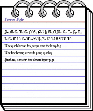 Leather Light Regular animated font preview Leather Light Regular animated font preview