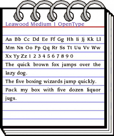 ITC Leawood Medium animated font preview ITC Leawood Medium animated font preview