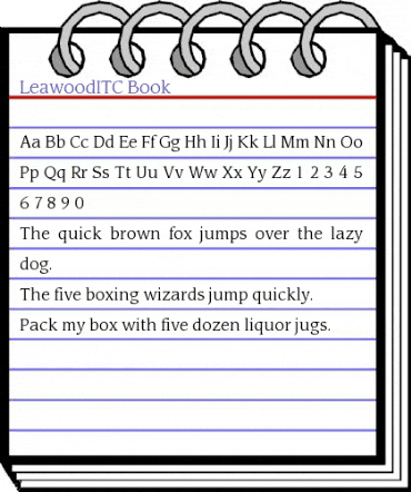 LeawoodITC Book animated font preview