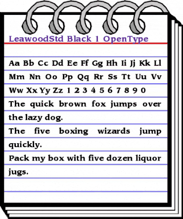 ITC Leawood Std Black animated font preview ITC Leawood Std Black animated font preview