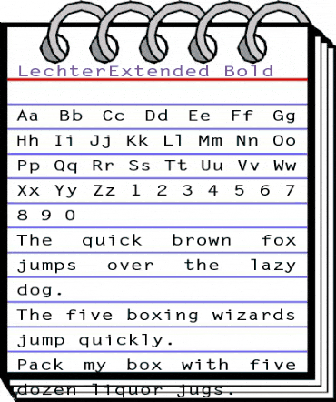 LechterExtended Bold animated font preview