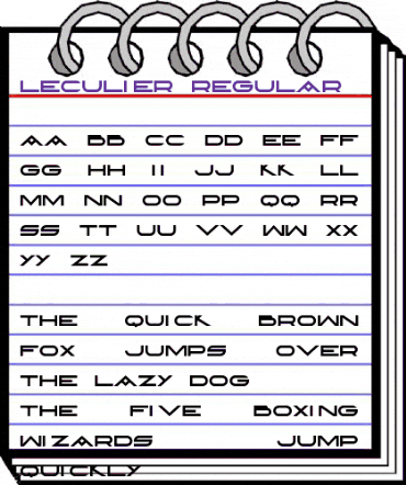 Leculier Regular animated font preview
