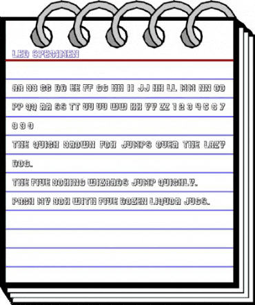 Led Specimen Regular animated font preview Led Specimen Regular animated font preview