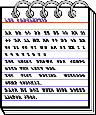 Lee CapsLeftie Regular animated font preview