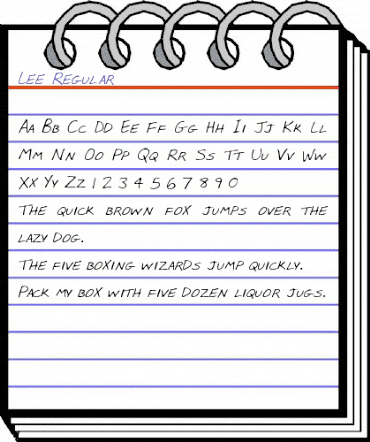 Lee Regular animated font preview