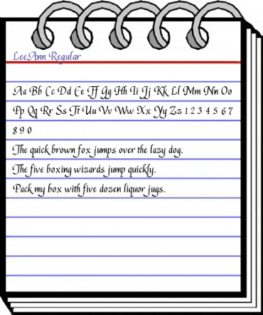 LeeAnn Regular Regular animated font preview LeeAnn Regular Regular animated font preview