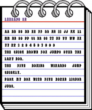 LeeCaps Cn Regular animated font preview LeeCaps Cn Regular animated font preview