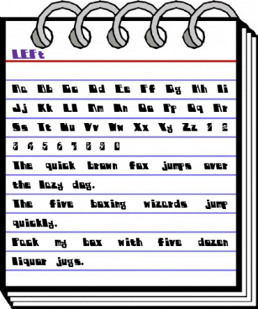 LEFt Regular animated font preview