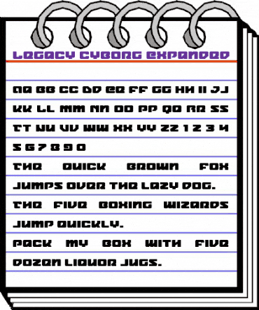 Legacy Cyborg Expanded Regular animated font preview Legacy Cyborg Expanded Regular animated font preview