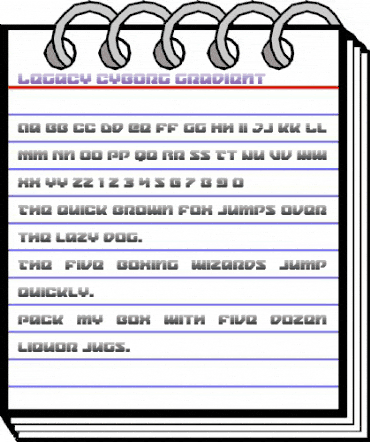 Legacy Cyborg Gradient Regular animated font preview Legacy Cyborg Gradient Regular animated font preview