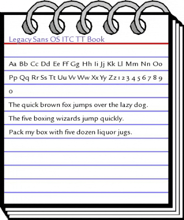 Legacy Sans OS ITC TT Book animated font preview Legacy Sans OS ITC TT Book animated font preview