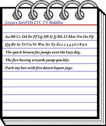 Legacy Serif OS ITC TT BoldIta animated font preview Legacy Serif OS ITC TT BoldIta animated font preview