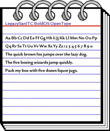 Legacy Sans ITC Bold OS animated font preview