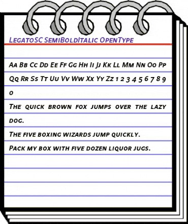 Legato SC Semi Bold Italic animated font preview Legato SC Semi Bold Italic animated font preview